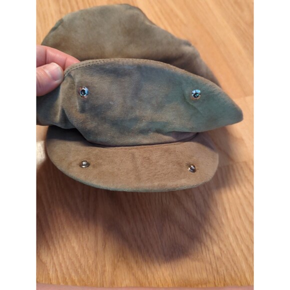 LL Bean Drivers Newsboy Hat Cap Large Brown Quality De Luxe Leather Vintage - Picture 11 of 12